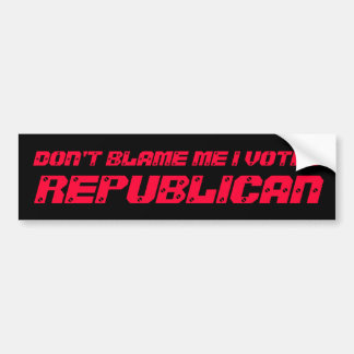 IK HEB NIET GESTEMD, REPUBLIEK BUMPERSTICKER