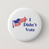 Ik heb niet gestemd ronde button 5,7 cm (Voorkant)