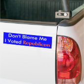 Ik heb niet gestemd voor de Republikeinse Bumperst Bumpersticker (Op Truck)