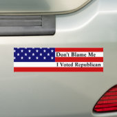 Ik heb niet gestemd voor Republikein Bumpersticker (Op auto)
