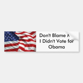 Ik heb niet voor Obama gestemd Bumpersticker