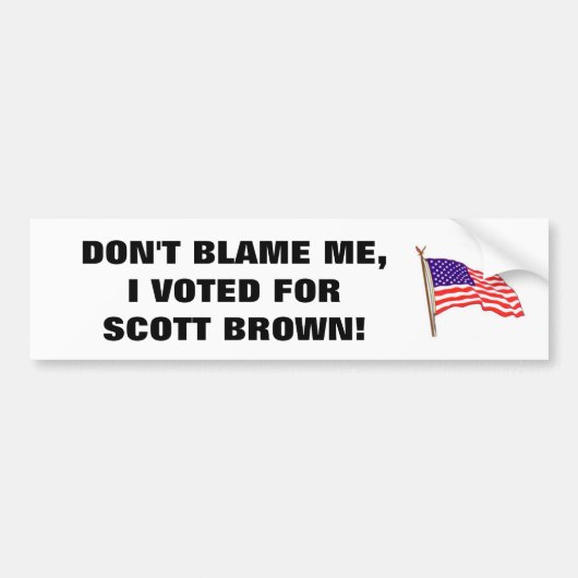 IK HEB NIET VOOR SCOTT BROWN GESTEMD BUMPERSTICKER (Voorkant)