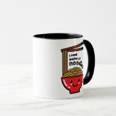 "Ik heb noedels nodig" Kawaii Ramen Bowl en Chopst Mok (Voorkant rechts)