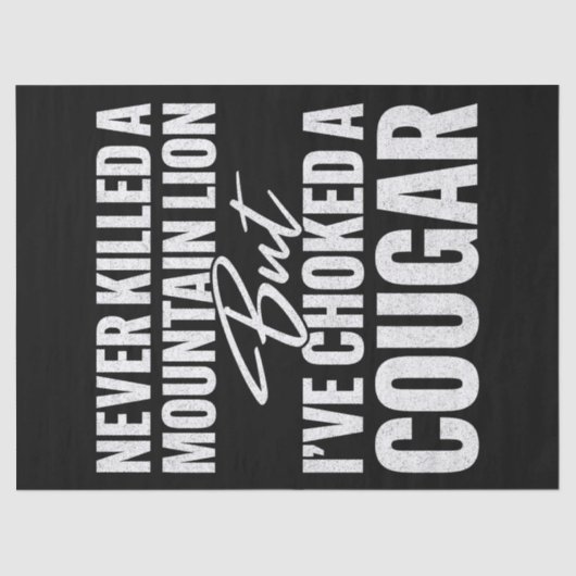 Ik heb nog nooit een bergleeuw gedood, maar ik heb tissuepapier (Voorkant)