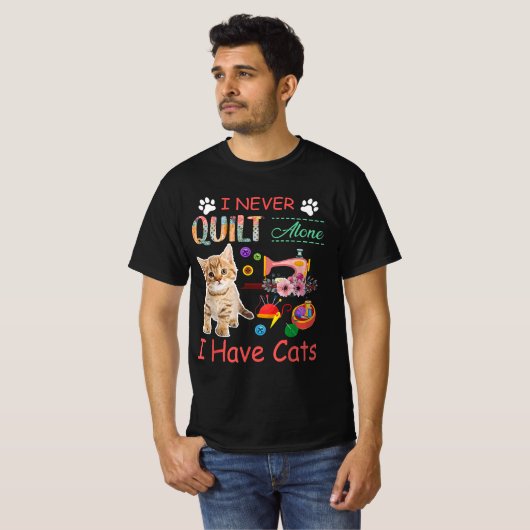 Ik heb nooit alleen een kattendoek... t-shirt (Voorkant volledig)