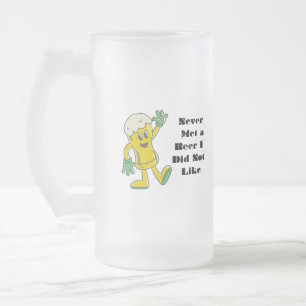 Ik heb nooit een bier ontmoet die ik niet leuk von matglas bierpul