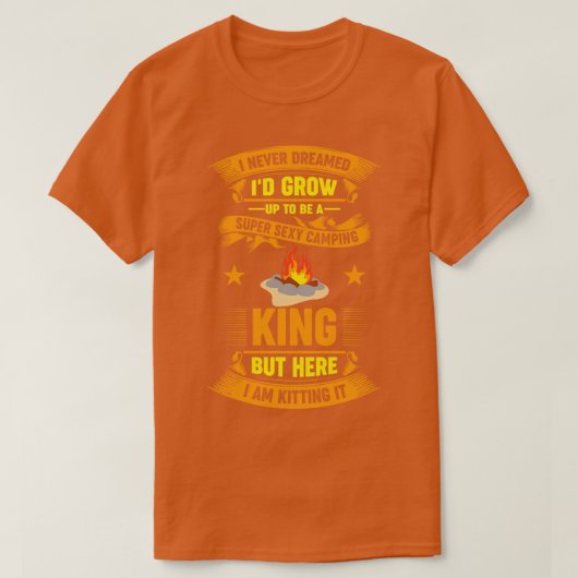 Ik heb nooit gedacht dat ik in Camping Camper Outd T-shirt (Design voorkant)