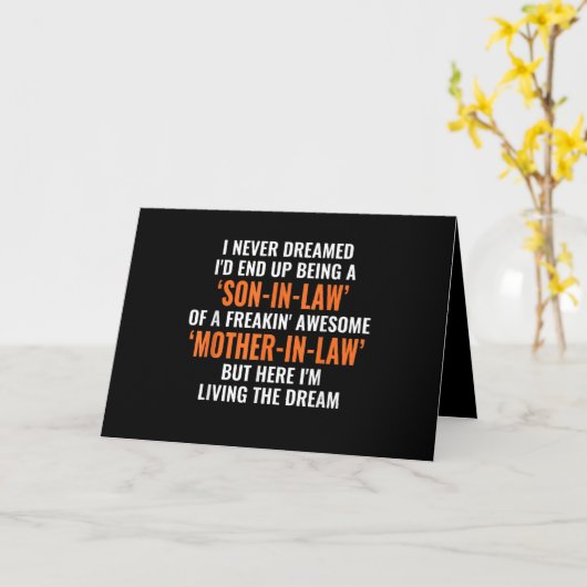 Ik heb nooit gedacht dat ik uiteindelijk een zoon  kaart (Gele Bloem)