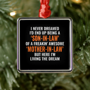 Ik heb nooit gedacht dat ik uiteindelijk een zoon  metalen ornament