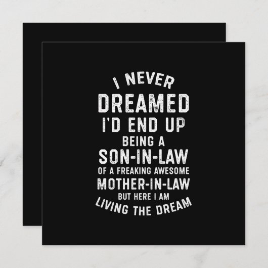 Ik heb nooit gedroomd dat ik uiteindelijk een zoon feestdagenkaart (Voorkant / Achterkant)