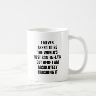 Ik heb nooit gevraagd om de beste zoon van de were koffiemok