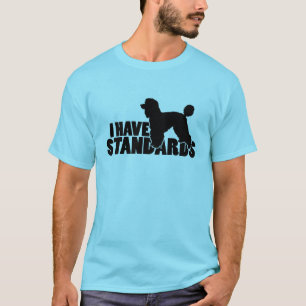 Ik heb normen - standaardpoodle silhouet t-shirt