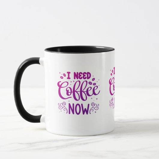Ik heb nu koffie nodig Mok | Aangepaste keramische (Links)