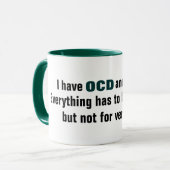 Ik heb OCD en ADD Typografie Mok (Voorkant links)