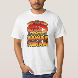 Ik heb op 27 oktober 2012 de tsunami in Hawaii ove T-shirt