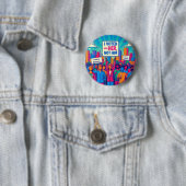 Ik heb op haar gestemd ronde button 5,7 cm (In situ)