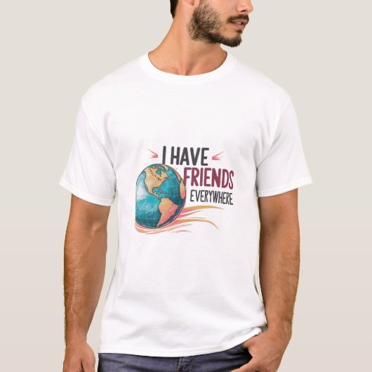 Ik heb overal vrienden t-shirt (Voorkant)