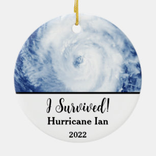 Ik heb overleefd. orkaan Ian 2022 Keramisch Ornament