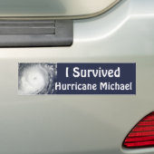Ik heb overlevende orkaan Michael Bumpersticker (Op auto)