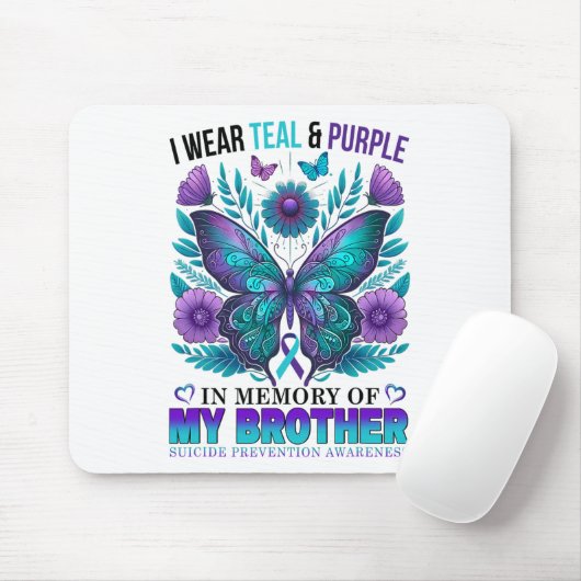 Ik heb Paarse Blauwgroen Draag ter nagedachtenis a Muismat (Met muis)