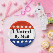 Ik heb per post gestemd papieren bordje (Feest)