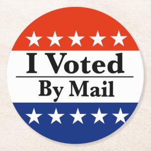 Ik heb per post gestemd ronde kartonnen onderzetter