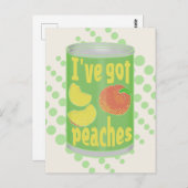 Ik heb perziken van Tin fruit Briefkaart (Voorkant / Achterkant)