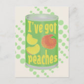 Ik heb perziken van Tin fruit Briefkaart (Voorkant)
