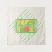 Ik heb perziken van Tin fruit Wandkleed (Voorkant (horizontaal))