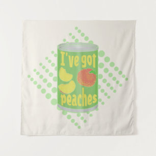 Ik heb perziken van Tin fruit Wandkleed