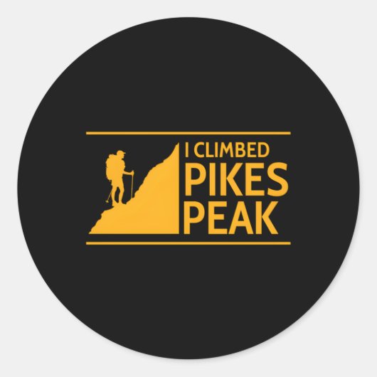 Ik heb Pikes Peak geklommen Ronde Sticker (Voorkant)