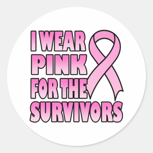 Ik heb Pink Draag voor de Survivors Sticker (Voorkant)