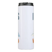 Ik heb plannen met mijn bed - Gezellige Oranje kat Thermosbeker (Achterkant)