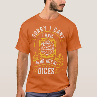 Ik heb plannen met mijn Dices D20 RPG rollenspel T-shirt