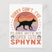 Ik heb plannen met mijn Sphynx kat Briefkaart (Voorkant)