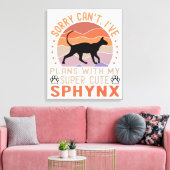 Ik heb plannen met mijn Sphynx kat Canvas Afdruk (Insitu (Woonkamer))
