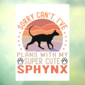 Ik heb plannen met mijn Sphynx kat Raamsticker (Vel 3)