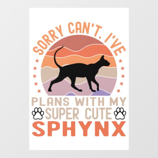 Ik heb plannen met mijn Sphynx kat Raamsticker (Vel)
