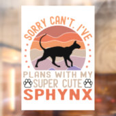 Ik heb plannen met mijn Sphynx kat Raamsticker (Vel 2)