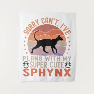 Ik heb plannen met mijn Sphynx kat Wandkleed