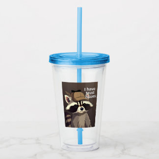 Ik Heb Problemen Met Vertrouwen Wasbeer Tumbler | Acryl Drinkbeker