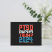Ik heb PTSS moe van de Democraten Trump 2024 Briefkaart (Staand voorkant)