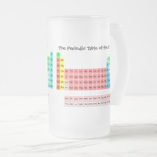 Ik heb regelmatig een bier nodig - Periodic Table Matglas Bierpul (Voorkant rechts)
