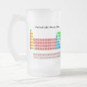 Ik heb regelmatig een bier nodig - Periodic Table Matglas Bierpul (Links)