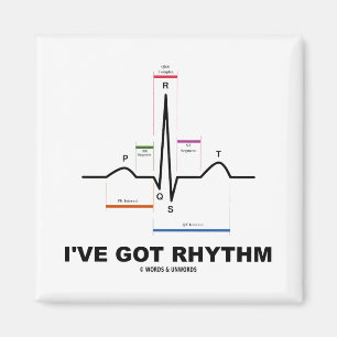 Ik heb Rhythm (ECG - EKG Heart Beat) Magneet