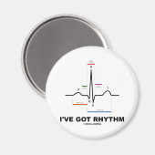 Ik heb Rhythm (ECG - EKG Heart Beat) Magneet (Voorkant / Achterkant)