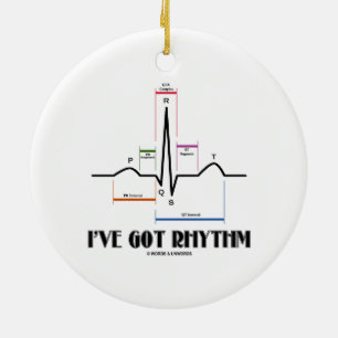 Ik heb Rhythm (EKG/ECG hartslag) Keramisch Ornament