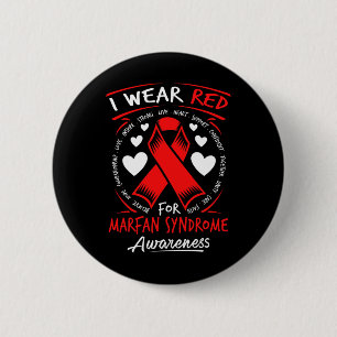 Ik heb rood Draag voor bewustzijn van het Marfansy Ronde Button 5,7 Cm