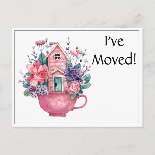 Ik heb Roze Sprookjeshuis in Teacup Briefkaart ver (Voorkant)