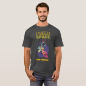 Ik heb ruimte nodig en honkbal grappige introvert  t-shirt (Voorkant volledig)